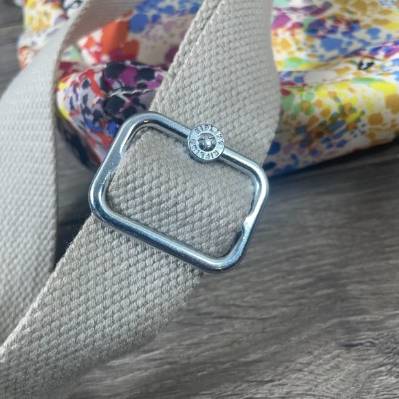 Kipling Purse Womens White Colorful AOP Paint Splatter Crossbody Artsy Abstract - Picture 6 of 13